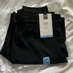 E899 Women's Member's Mark  Black Travel Jogger Pants NEW